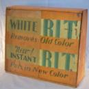 Orange RIT Dye Metal Display Advertising Cabinet