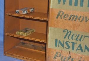 Orange RIT Dye Metal Display Advertising Cabinet