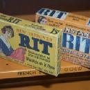 Orange RIT Dye Metal Display Advertising Cabinet