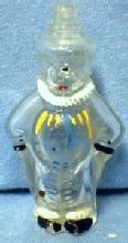 vintage CLOWN Candy Container - Hand Painted Blown Glass