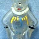 vintage CLOWN Candy Container - Hand Painted Blown Glass