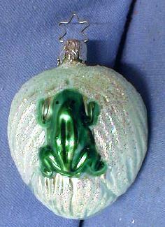 FROG Christmas Ornament - Vintage Blown Glass Holiday Ornament