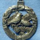 Limited edition BIRDS & BLOOMS Ornament - Vintage 1998 Seasons Greetings - Holiday metalware