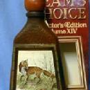 old vintage RED FOX - Jim Beam Whiskey Decanter - Beam's Choice Collector Edition Volume XIV - Wildlife Sporting Glass Bottle