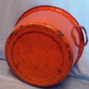 Kitchen Orange Graniteware Kettle - Enameled Pot - Metalware