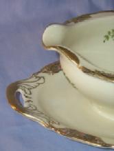 German BLACK KNIGHT Porcelain Creamer & Sugar w/ Lid