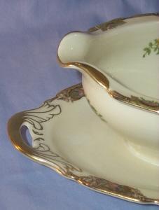 German BLACK KNIGHT Porcelain Creamer & Sugar w/ Lid