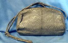 old Mario Valentino Snakeskin Leather Clutch Shoulder Purse - Vintage Designor Handbag Purse - misc