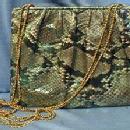 Judith Leiber Evening Bag Clutch - Snakeskin Designer Signed Purse