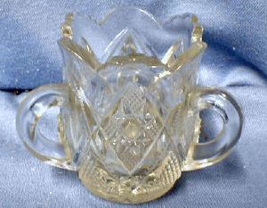 Pressed Glass Toothpick - Loving Cup 3-handle EAPG Loving Cup Toothpick