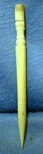 vintage Ivory Bodkin - Hand Carved Whale Bone Sewing Collectible