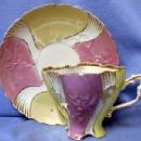 German Pink Luster Cup & Saucer - German Lustre Porcelain