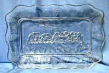 Pressed Glass Bread Tray LAST SUPPER