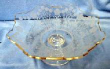 Etched Glass Candy Compote - Elegant Glassware