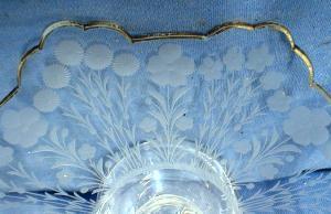 Etched Glass Candy Compote - Elegant Glassware
