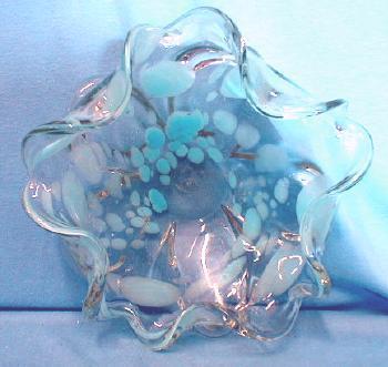 ART GLASS Murano Internally Decorated Art Glass Bowl