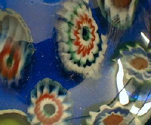 ART GLASS Millefiori Cobalt Blue Murano Glass Bowl - Awesome Art Glass