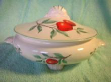 Covered Serving Bowl - Porcelain China Casserole