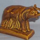 Glossy Brown Van Briggle ELEPHANT Pottery Figurine - Porcelain