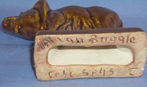Glossy Brown Van Briggle ELEPHANT Pottery Figurine - Porcelain