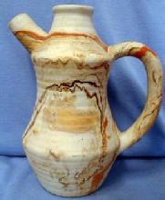 Nemadji Indian Art Pottery Chocolate Pot - Orange