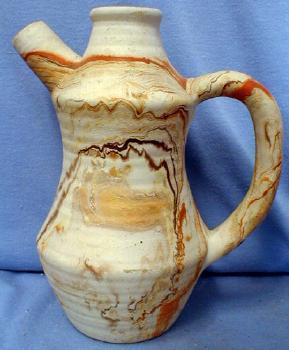 Nemadji Indian Art Pottery Chocolate Pot - Orange