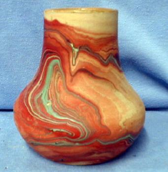 old Western Mission Swirl Pottery - EARLY Nemadji