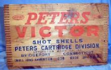 PETERS Victor Shot Shell Wooden Crate - Ammunition Box - Sporting