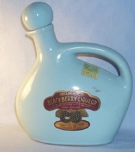 MOHAWK BLACKBERRY LIQUEUR Advertising Pottery Decanter