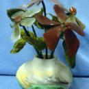 Nemadji Art Pottery with Coral & Agatel Flowers