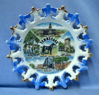 old Tennessee Walking HORSE * Leeffoot Lake * Vintage Souvenir Porcelain