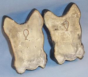 Two SCOTTIE DOG Chalkware Wall Plaques - Misc.