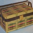 OCCUPIED JAPAN Multicolor Bamboo Picnic Basket - Misc.