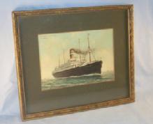 Ocean Liner S.S. NIEUW AMSTERDAM Framed Print - Misc.