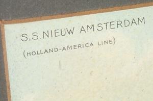 Ocean Liner S.S. NIEUW AMSTERDAM Framed Print - Misc.