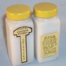 Complete Sixteen Piece Milk Glass SPICE SET on Rack