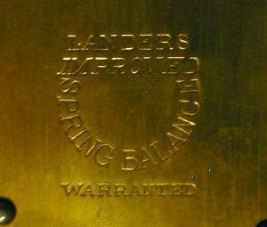 old 100 # Brass Spring Scale - Landers Improved One Hundred Pound Metalware tool
