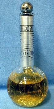 old vintage Lucien Lelong Perfume - CRACKLE Glass Perfume Bottle -