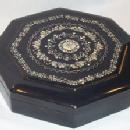 MOTHER-OF-PEARL Decorated Enameled Wood Jewelry Box