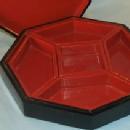 MOTHER-OF-PEARL Decorated Enameled Wood Jewelry Box
