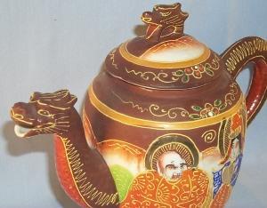 Brown DRAGONWARE Porcelain Tea Set
