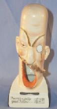 Open Mouth ENGLISHMAN Porcelain Ashtray - Tobacciana