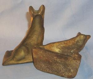 Cast Iron SHEPHERD DOG Bookends - Metalware