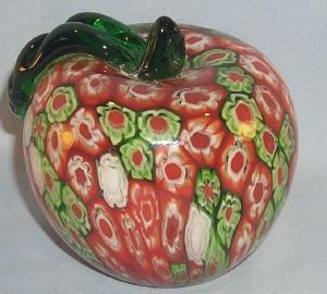 Art Glass APPLE Paperweight