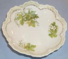 R.S. Germany Flower Design Porcelain Berry Bowl