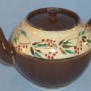 Dark Brown SADLER Hand Painted Pottery Teapot
