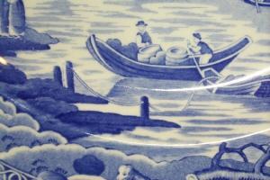 SPODE Flow Blue Commemorative Porcelain Plate