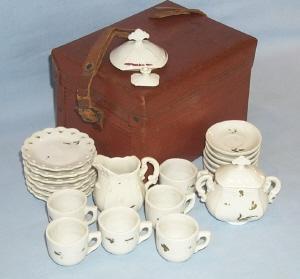 Stoneware Miniature TOY DISHES in Original Box - Pottery