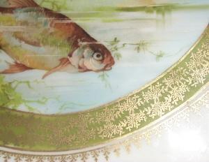 Five Austrian Porcelain FISH PLATES