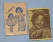 Two SHIRLEY TEMPLE Pocket Glass Mirrors - Toys